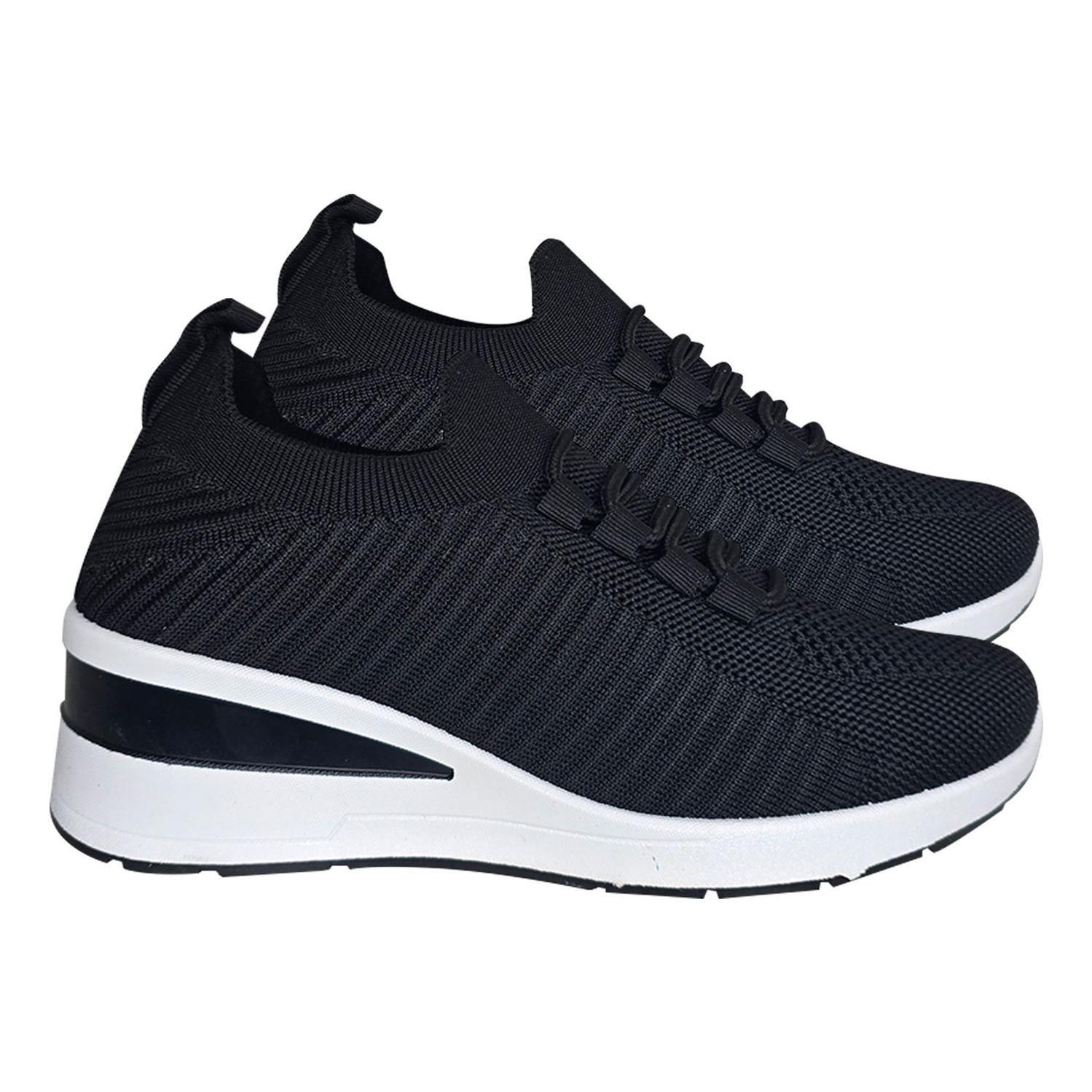 Zapatillas Deportivas para Mujer con Plataforma y Tejido Transpirable-1