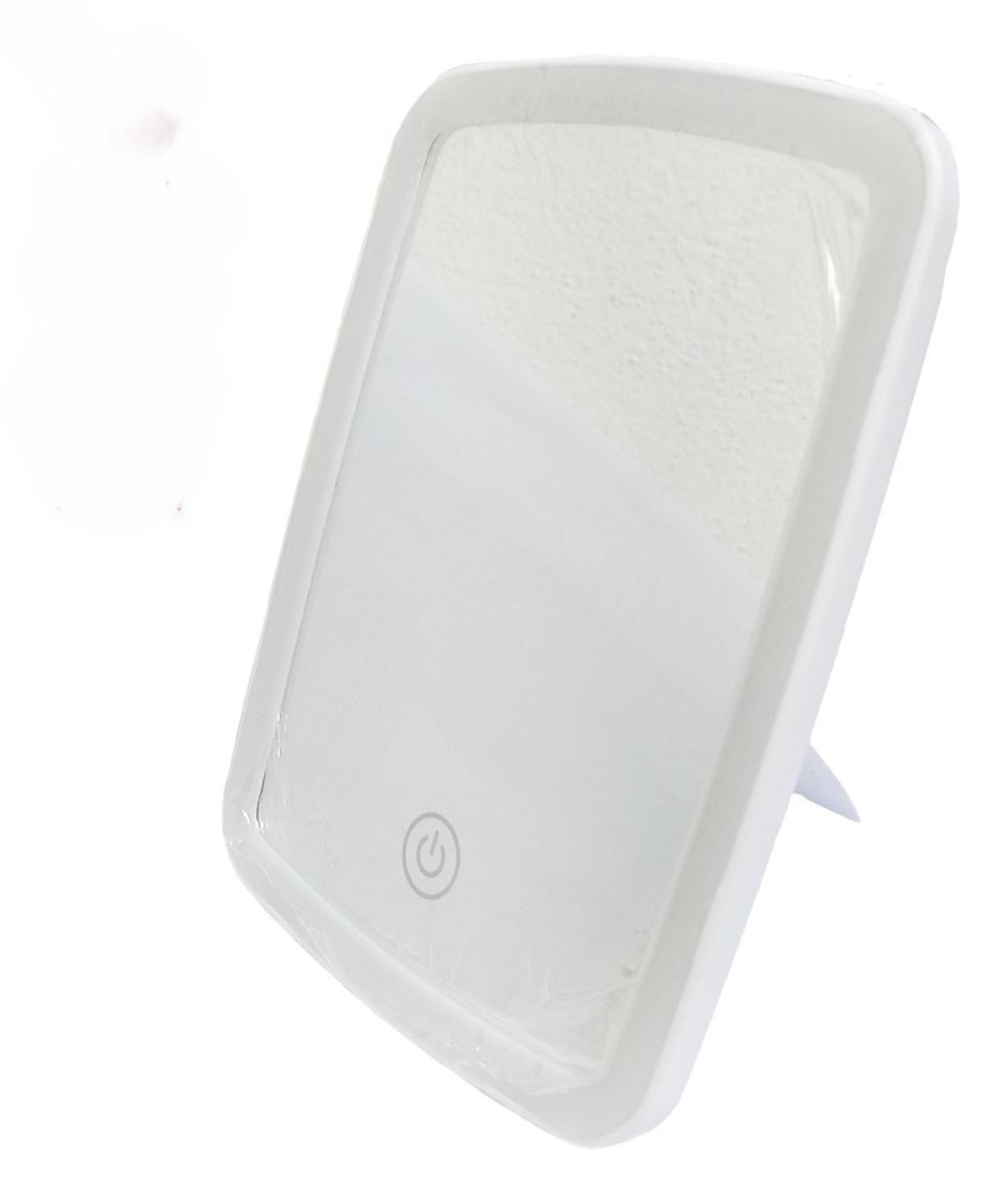 Espejo Para Maquillaje Con Luz Led Portátil Usb Recargable-0
