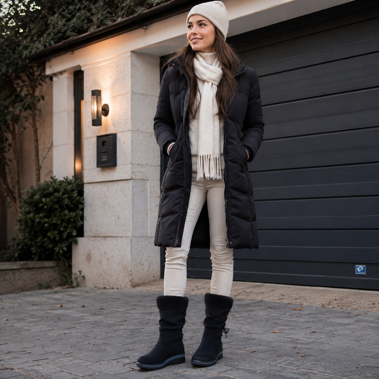 Botas Caña Media Mujer Casual Otoño Invierno Negro 7141-0