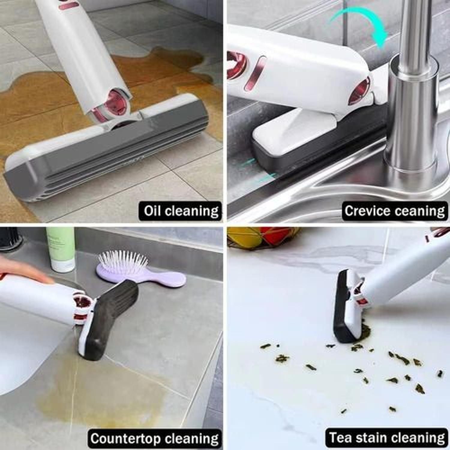 Mini Mopa Trapeador Auto Exprimible Portátil Hogar Plegable-3