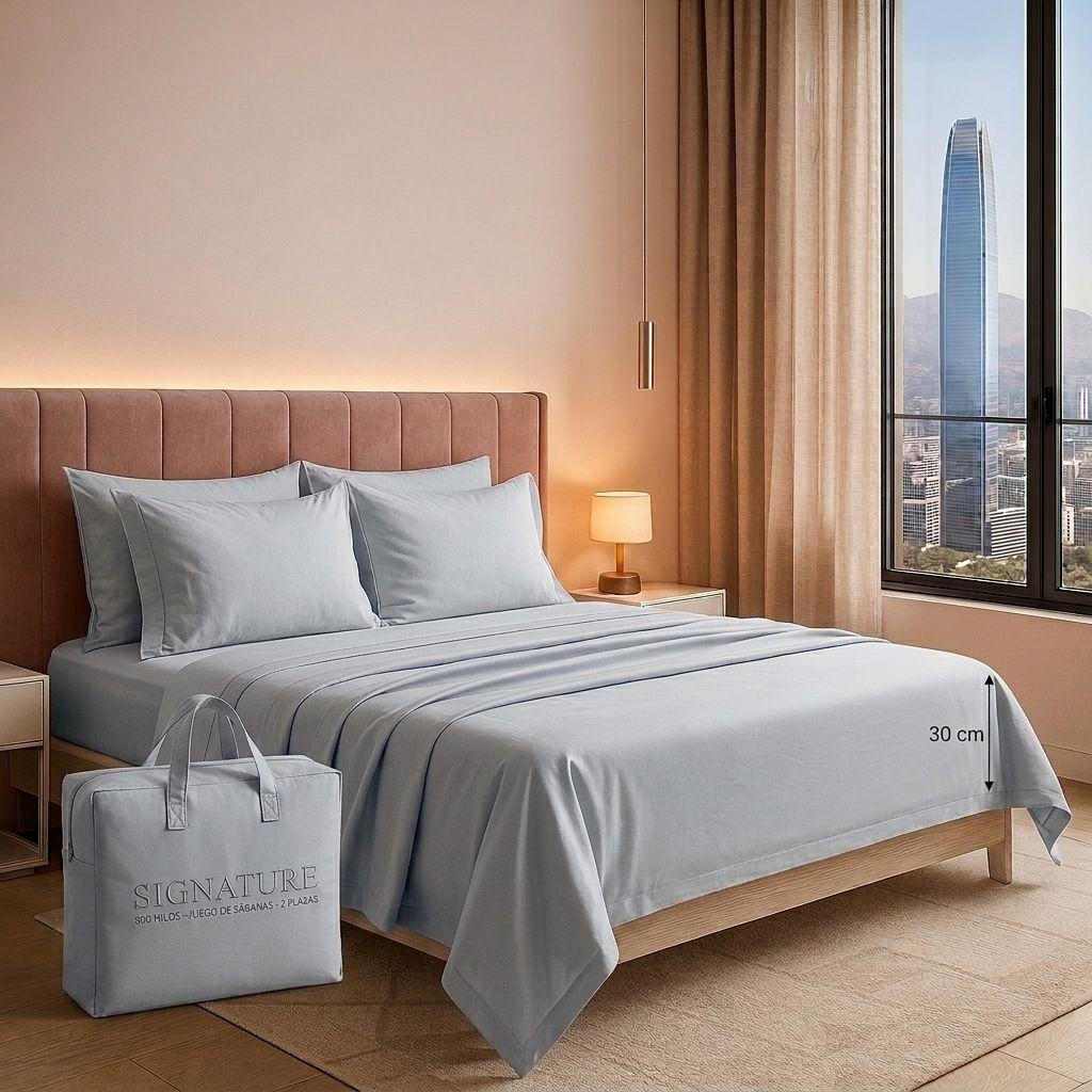 SABANAS 800 HILOS SIGNATURE BEIGE 2 PLAZAS 794-0