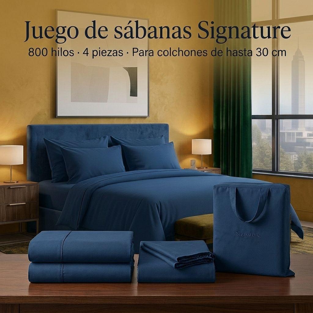 SABANAS 800 HILOS SIGNATURE BEIGE 2 PLAZAS 794-0