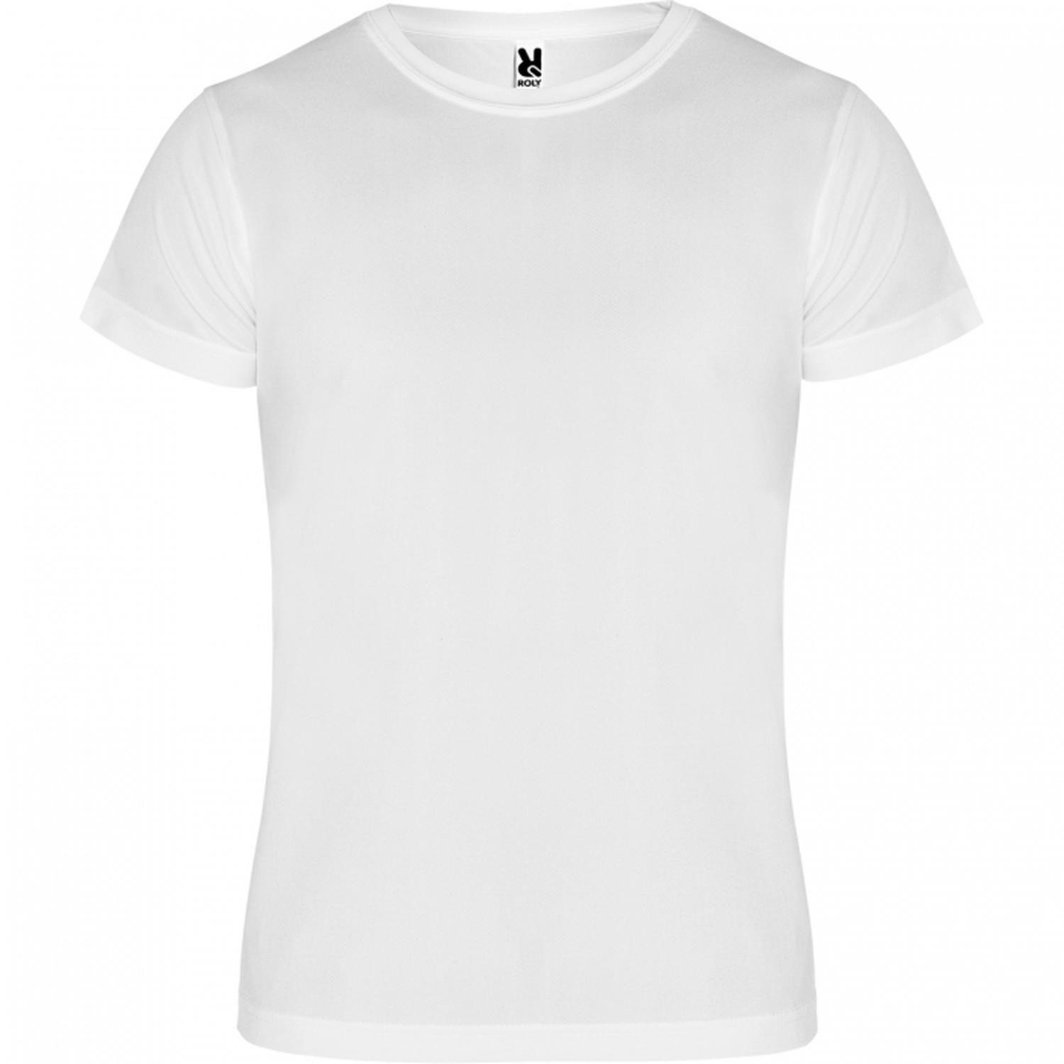 Polera Deportiva Unisex Poliéster Manga Corta Blanca-0