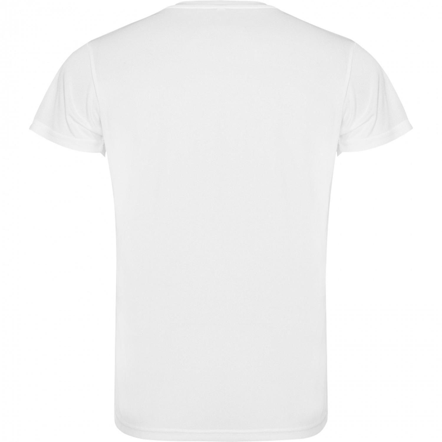 Polera Deportiva Unisex Poliéster Manga Corta Blanca-2
