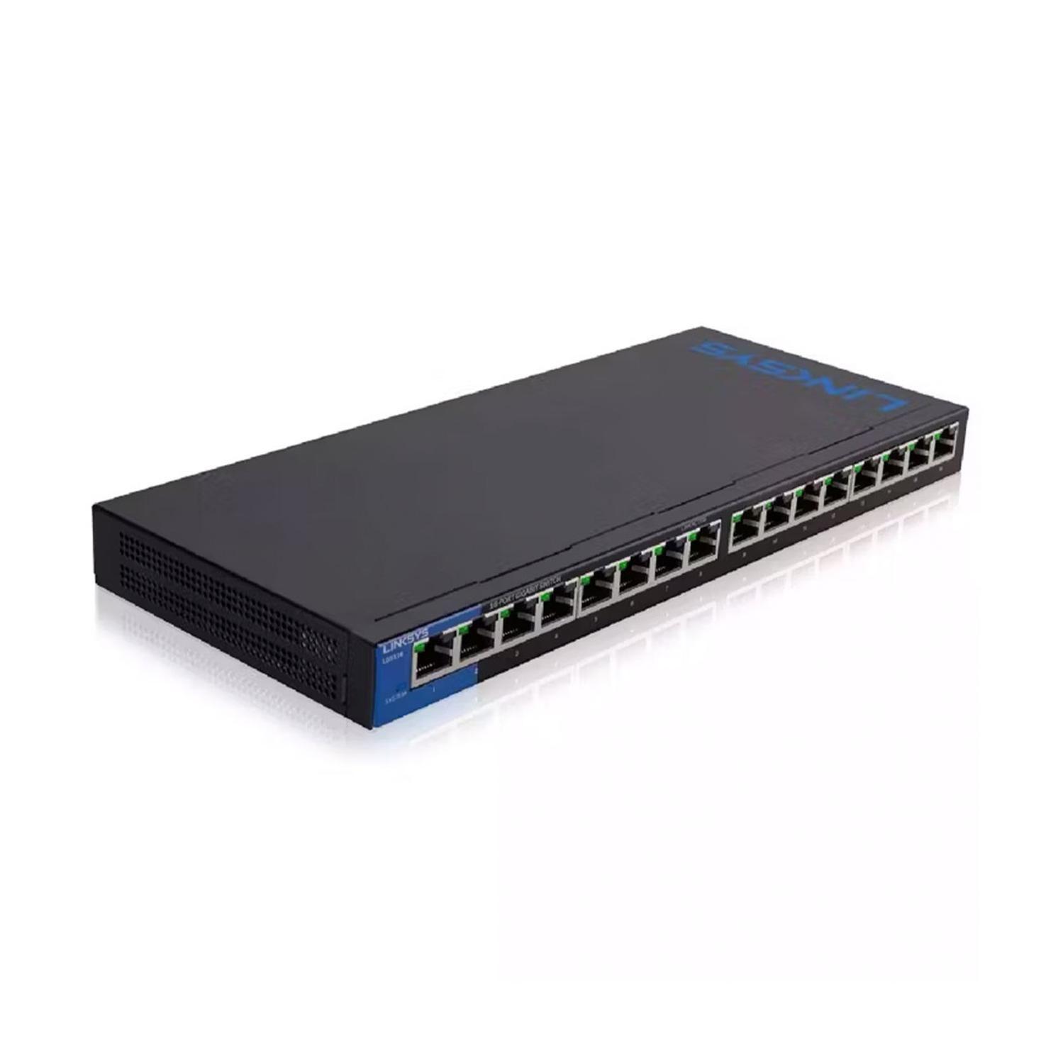 Switch De 16 Puertos Linksys Gigabit Para Empresas Lgs116-1