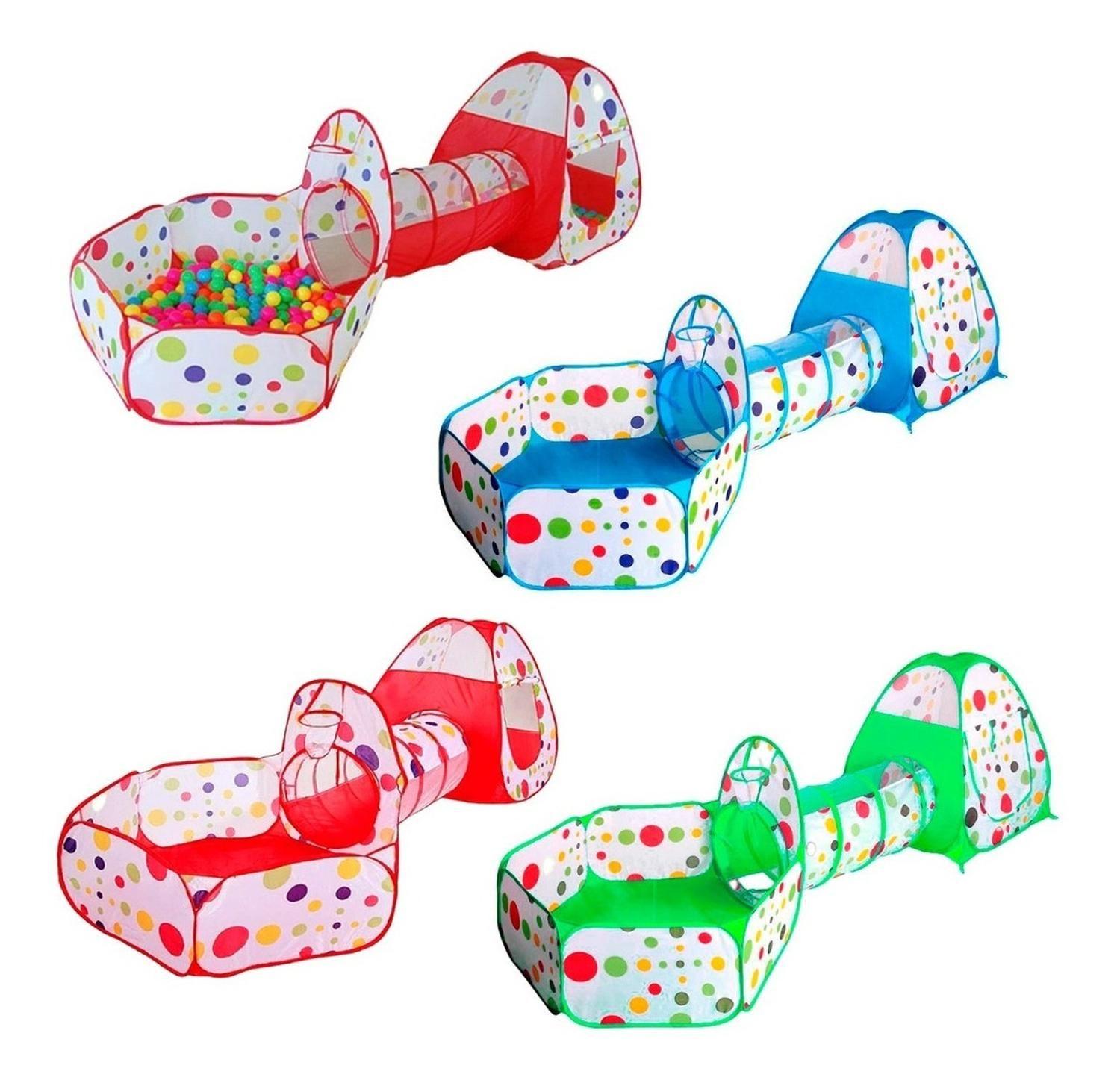 Carpa Tunel Y Piscina Para Pelotas Plegable 3 En 1-1