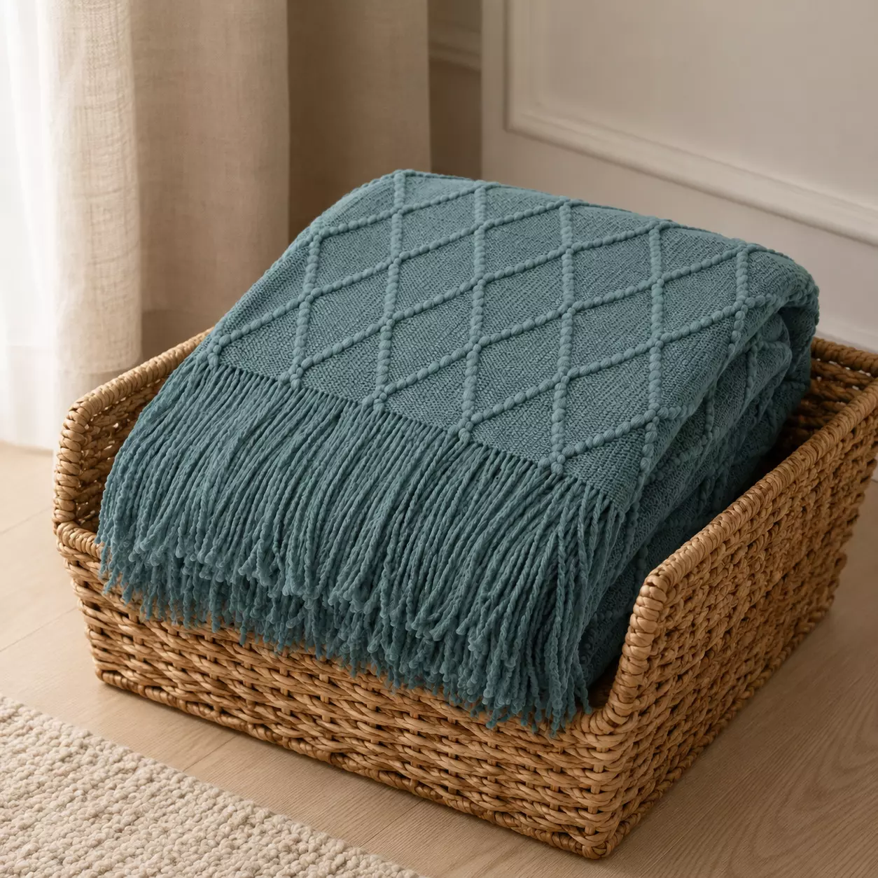 Manta Verde Liviana Decorativa Para Cama Y Sillón 012 Versátil-0