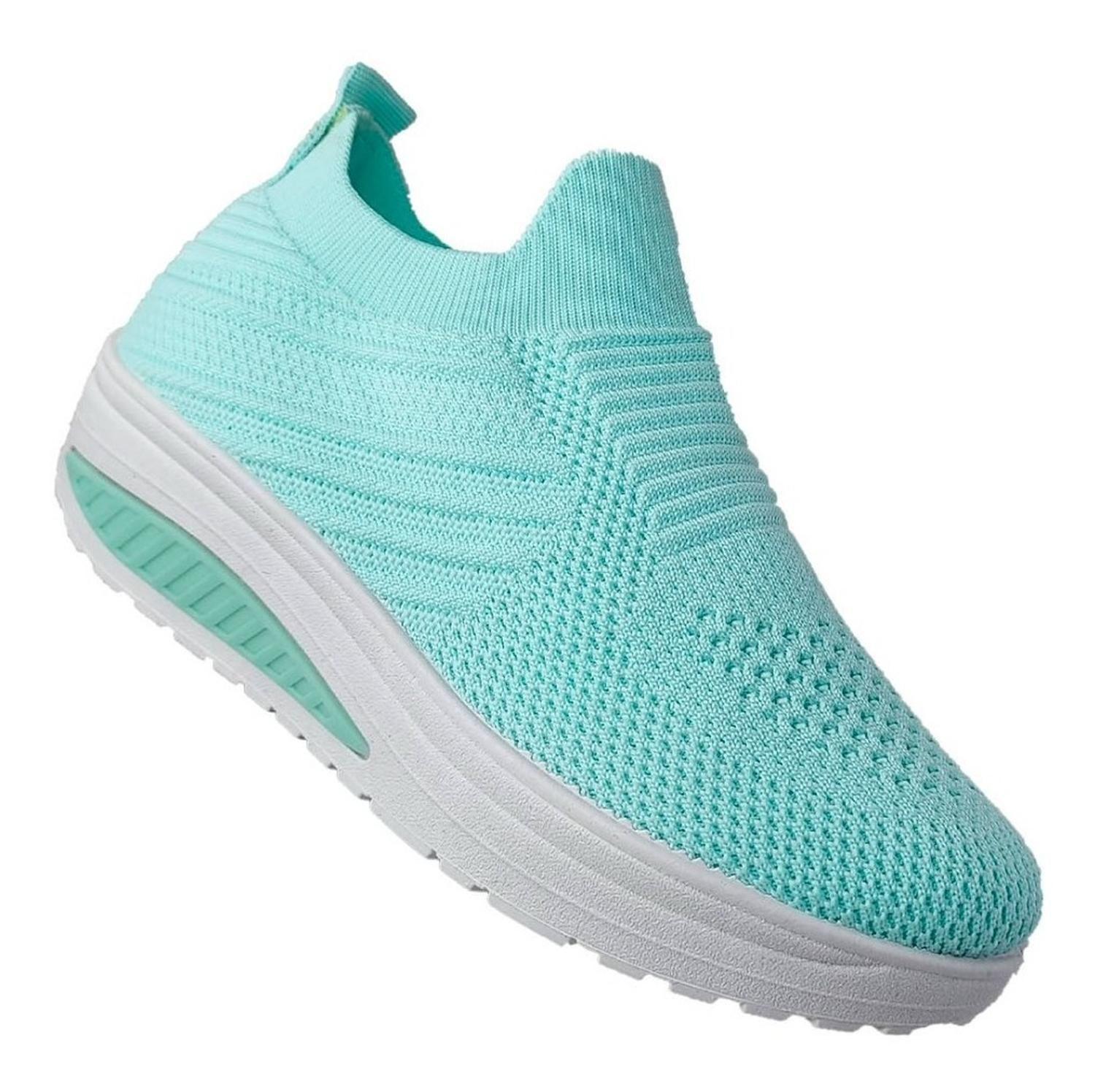 Zapatillas Suaves Comodas Transpirables Turquesa - 3175-0