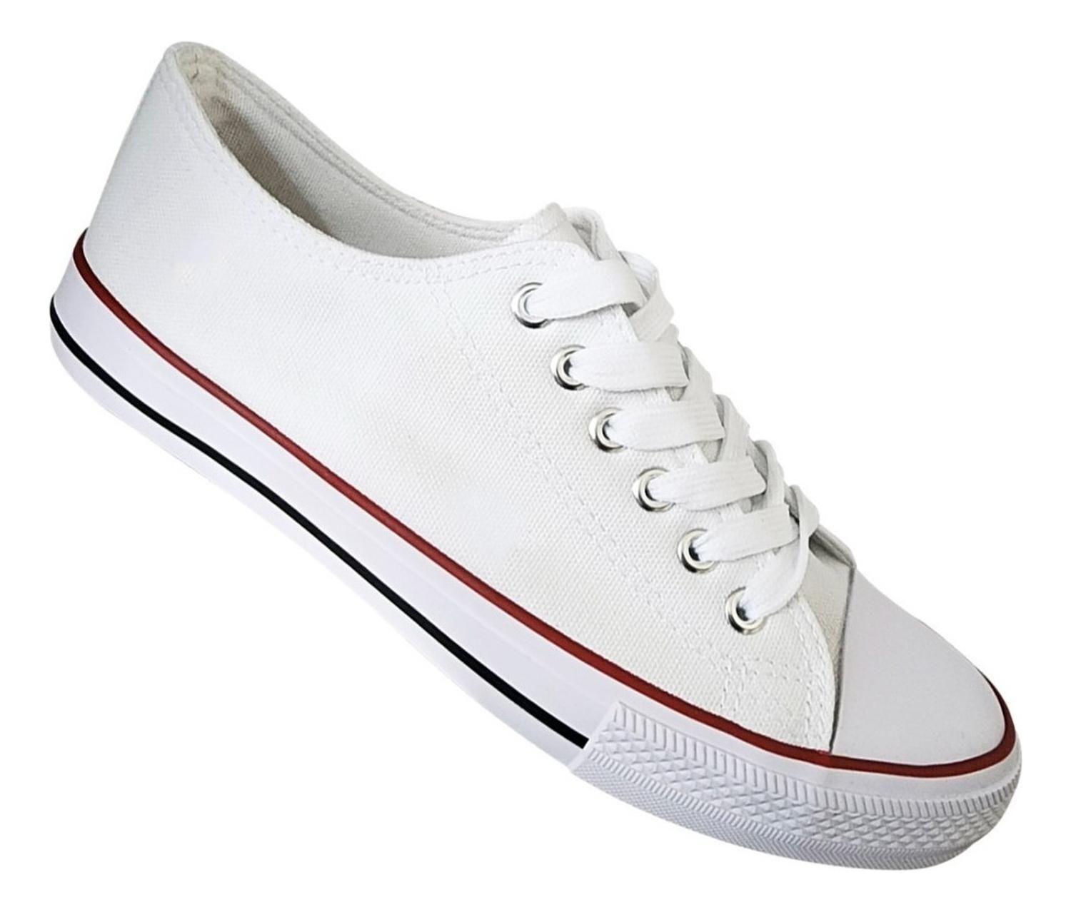 Zapatilla Urbana De Lona mujer Casual - Blanca - 7074-0