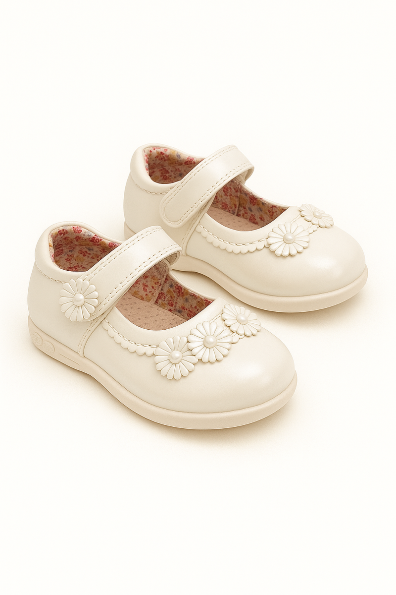 Zapato Charol Niña Blanco Para Eventos Elegantes 7002-2