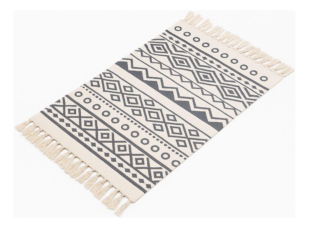 Bajada De Cama 60x90cm Lino Resistente Con Diseño Étnico 735-0