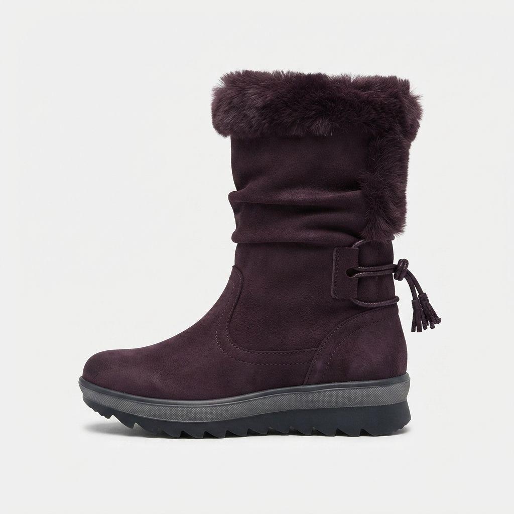 Botas Caña Alta Mujer Casual Tendencia Otoño Invierno Marrón 7140 Elegante-1