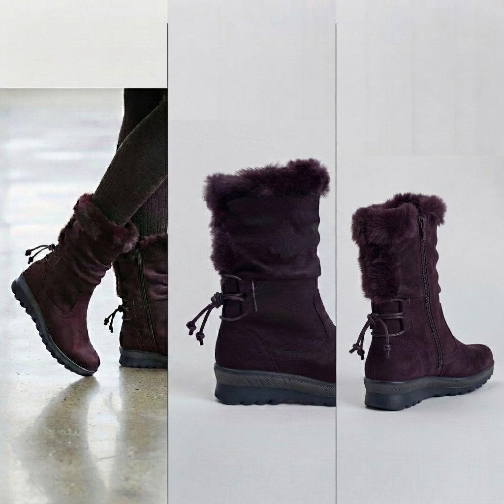 Botas Caña Alta Mujer Casual Tendencia Otoño Invierno Marrón 7140 Elegante-2