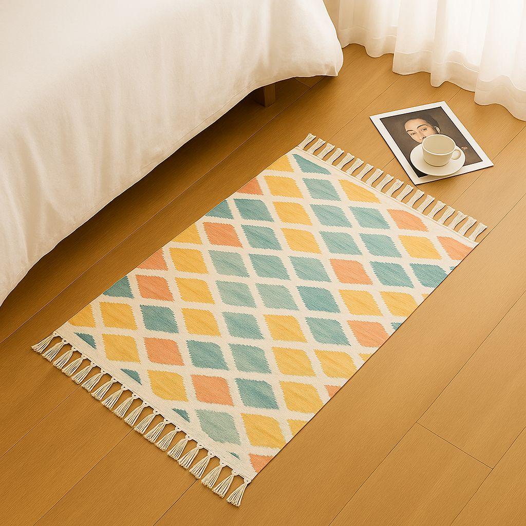 Bajada De Cama Elegante 60x90cm De Lino Grueso Y Durable 731-2