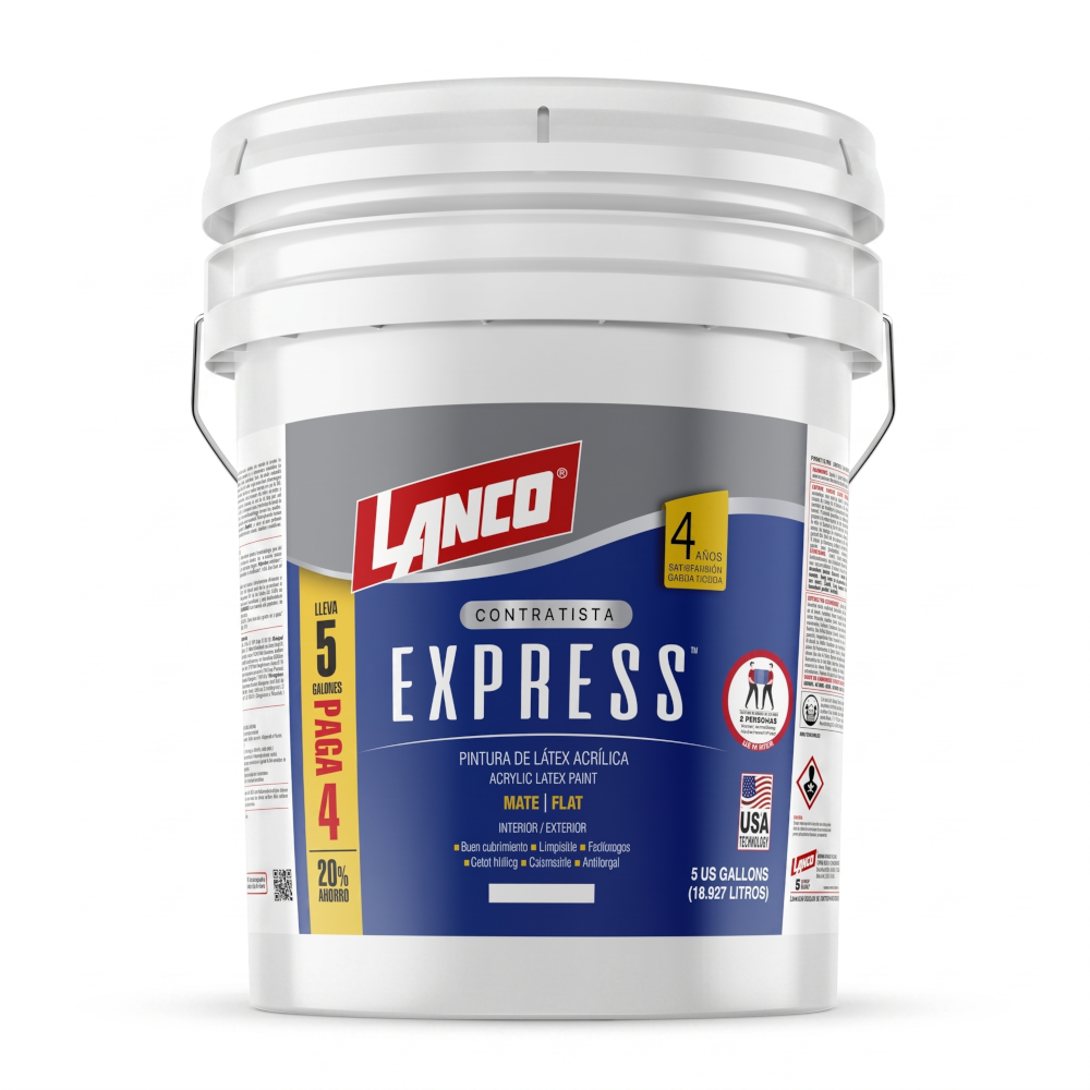 Pintura latex lanco express 5 GL-0