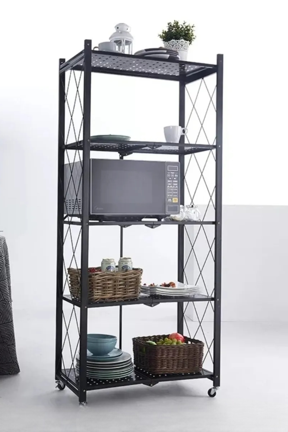 ESTANTE ORGANIZADOR PLEGABLE METALICO MULTIUSO 5 NIVELES-2