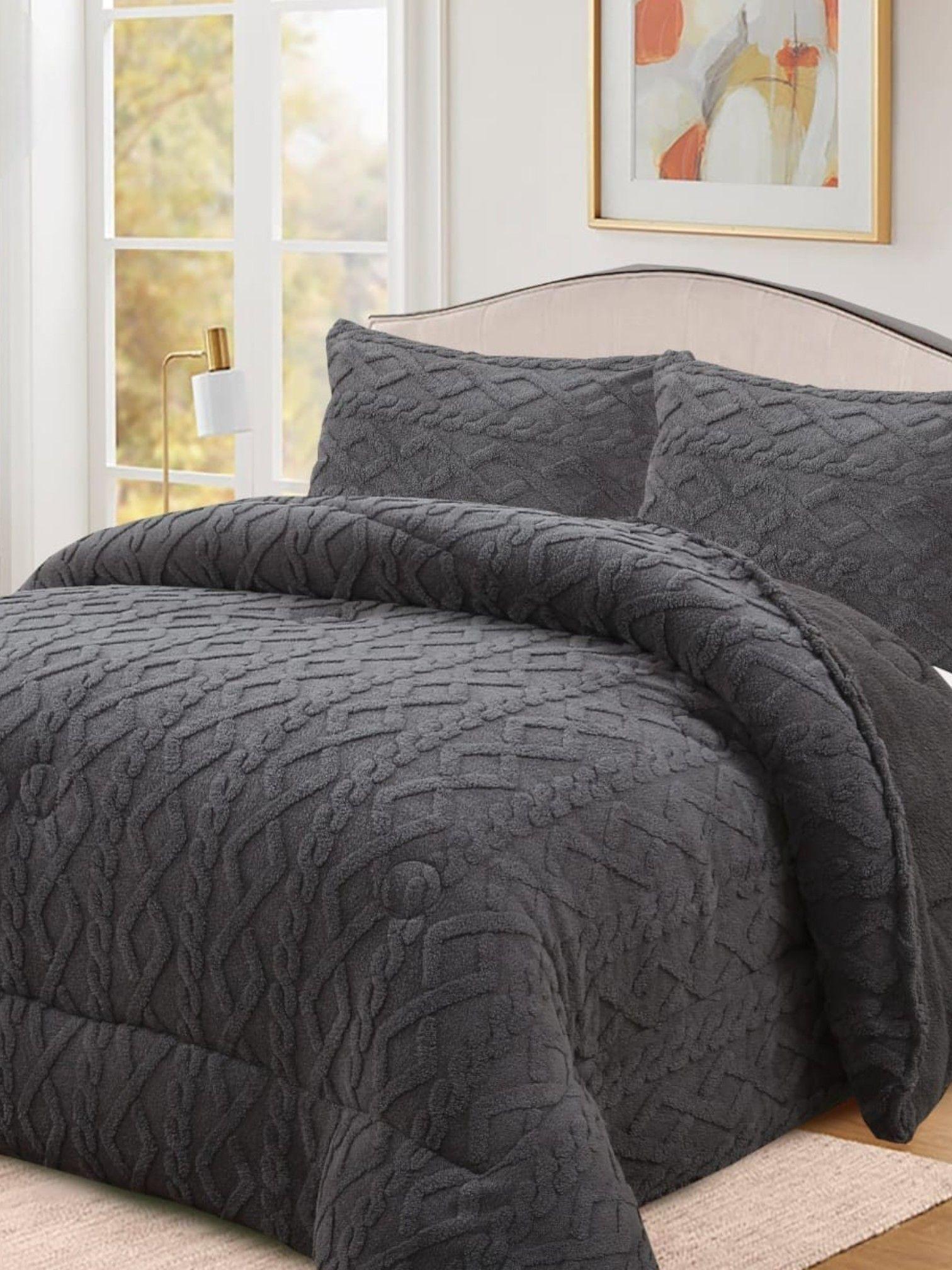 PLUMON DE INVIERNO TEN FEI TEXTURIZADO 180X230CM gris-1