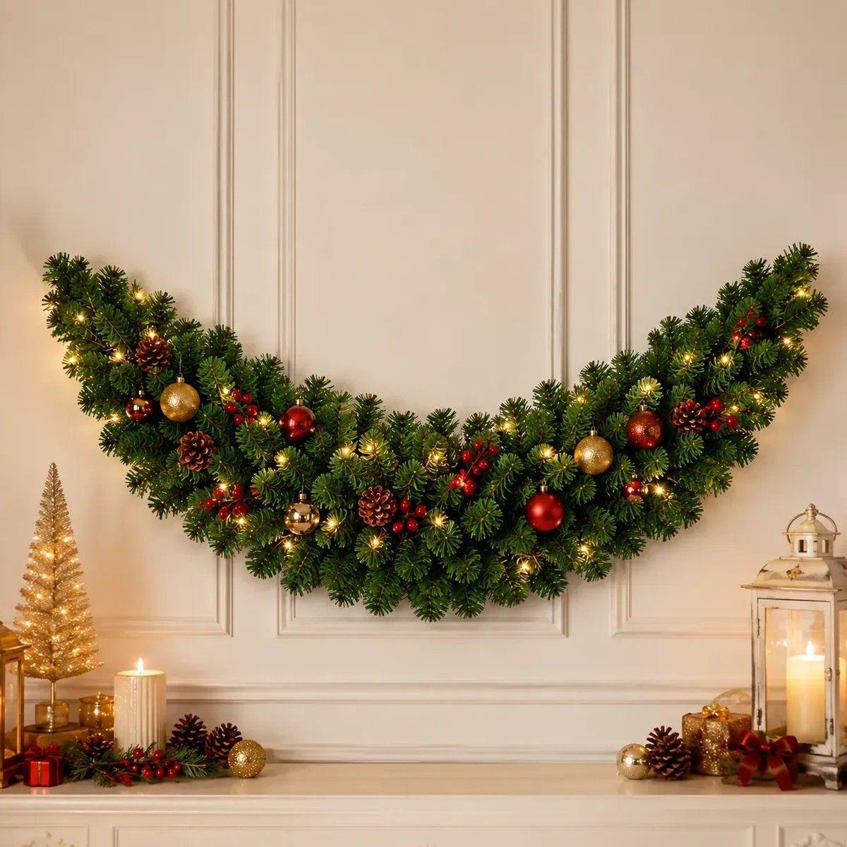 Guirnalda Navide a Pino Verde 70 Cm Decoraci n Navidad-2