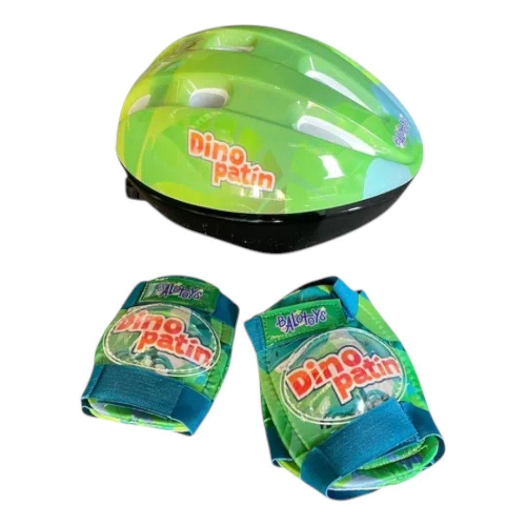 Patin 4 Ruedas Luminosas Y Accesorios Dinopatin verde xs-2