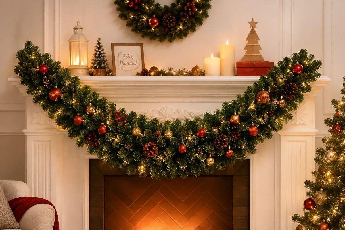 Guirnalda Navide a Pino Verde 180 Cm Decoracion Navidad-2
