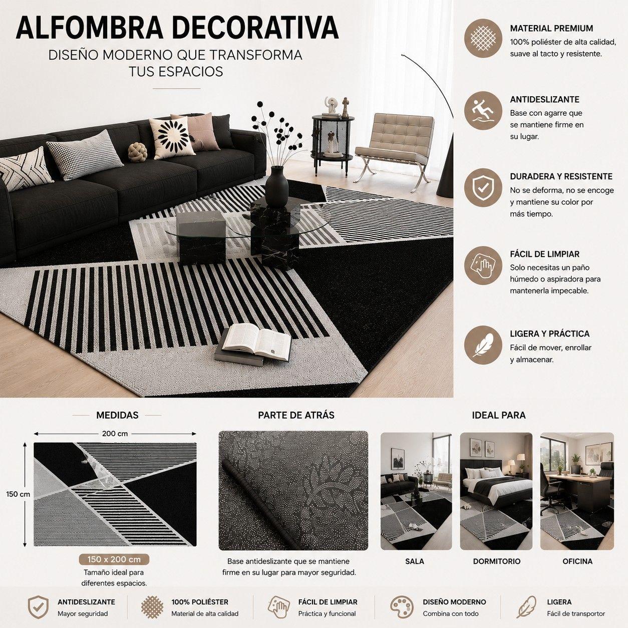 ALFOMBRAS CON DISEÑO 150X200CM MEIPULIS 08-2