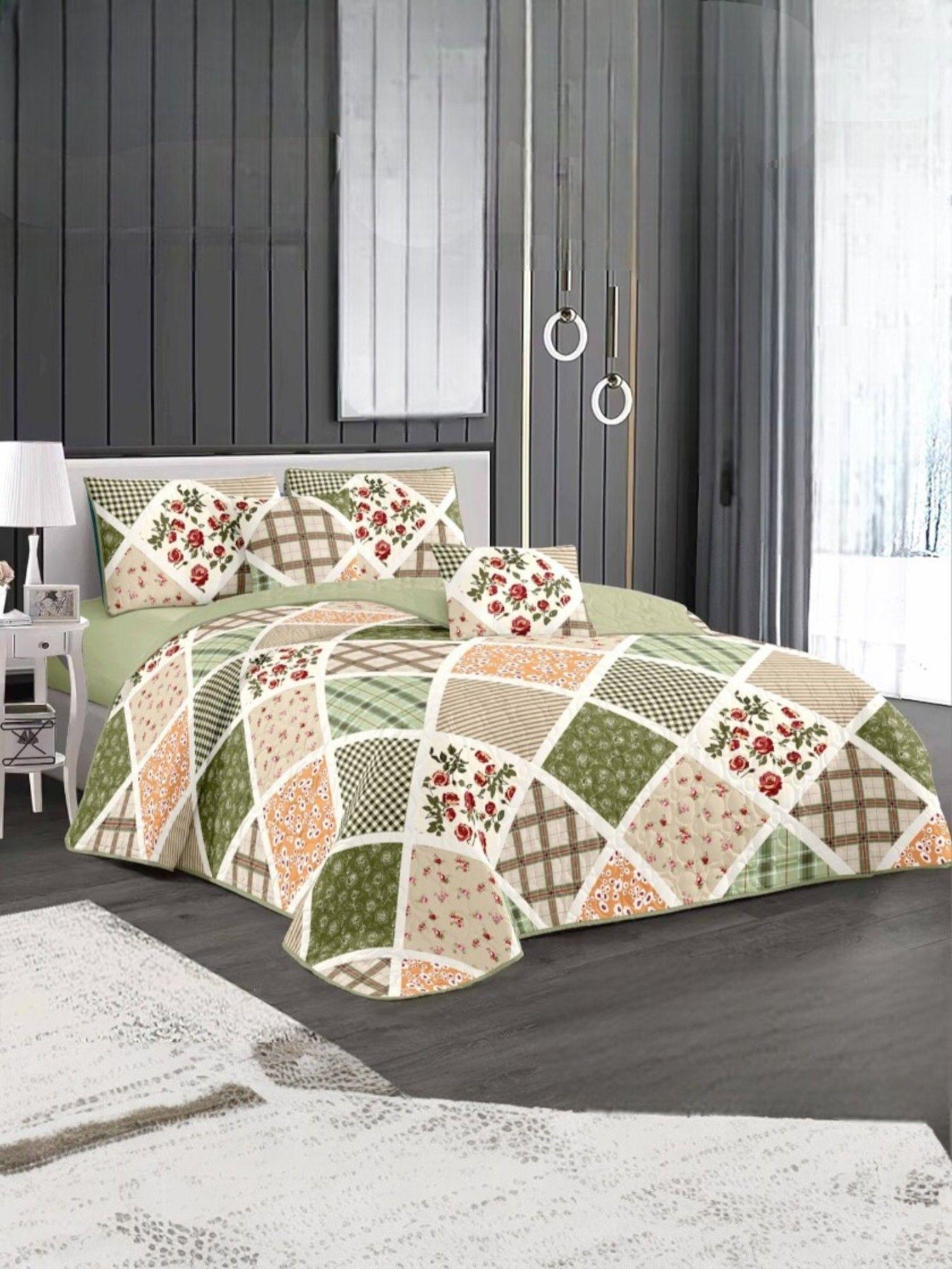 CUBRECAMA QUILT DE VERANO CON DISEÑO TF PLAZA Y MEDIA 15-1