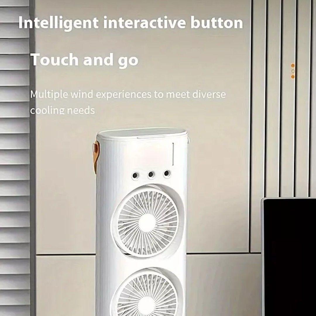 Doble Ventilador De Aire Frío Humidificador Para Escritorio-3