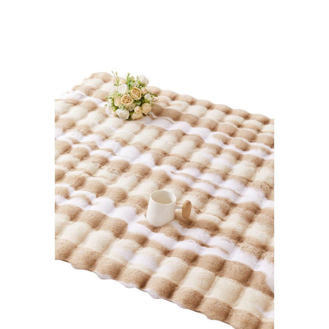 ALFOMBRA IMITACION PIEL DE CONEJO 120X180CM BEIGE-0