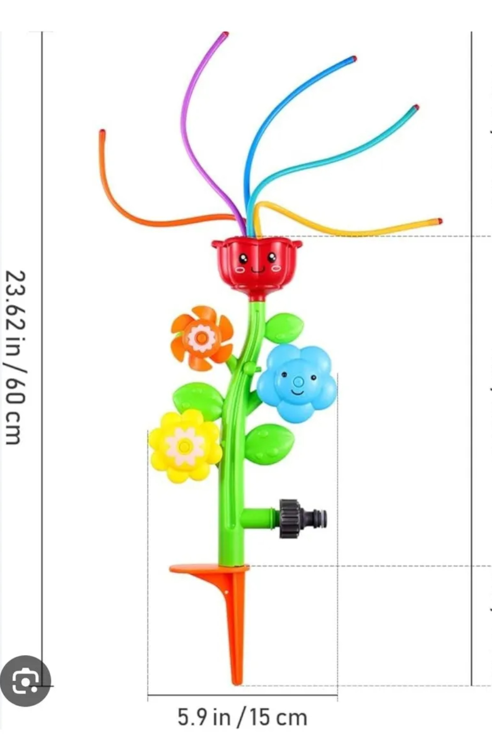 Rociador Agua Para Niños Juguete Flores Césped Jardín Patio-2