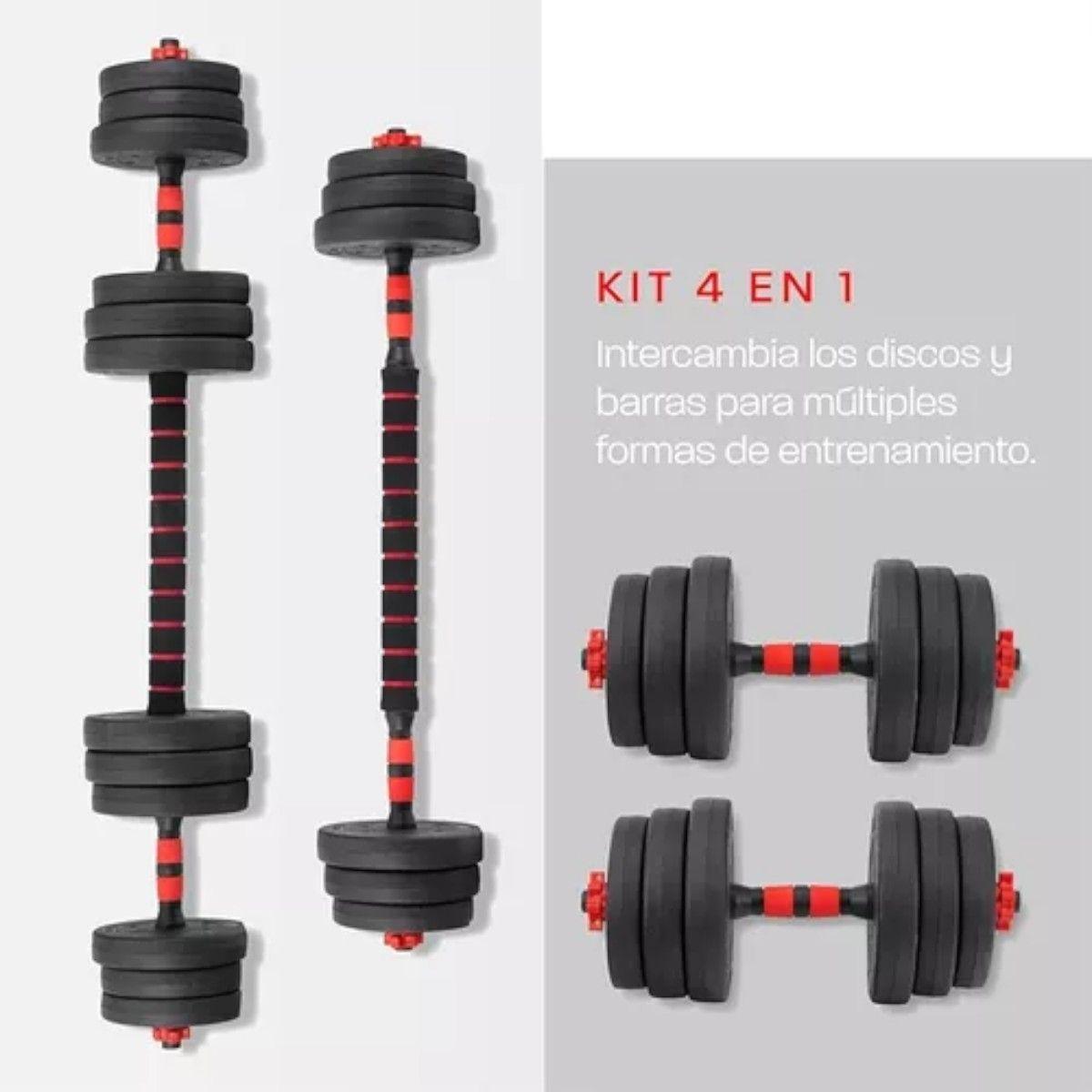 Set Mancuernas Barra Ajustables 20 Kg-3