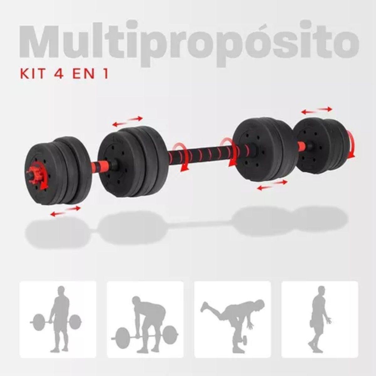 Set Mancuernas Barra Ajustables 20 Kg-4