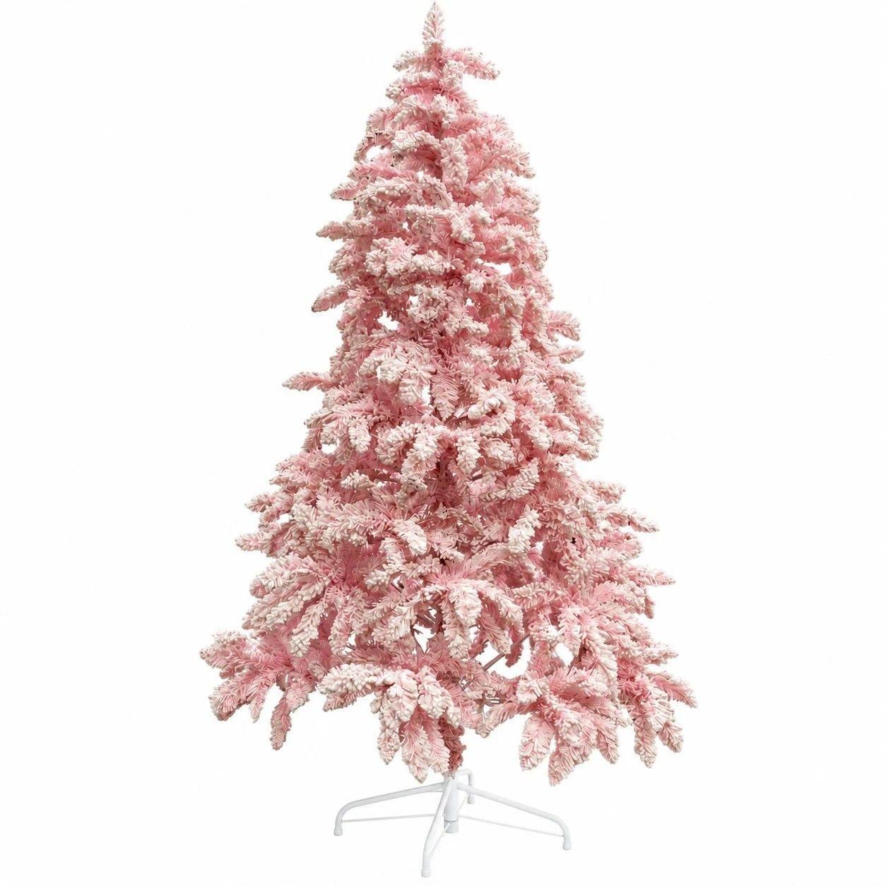 Arbol Pino De Navidad Rosa Nevado 180CM SDS64-0