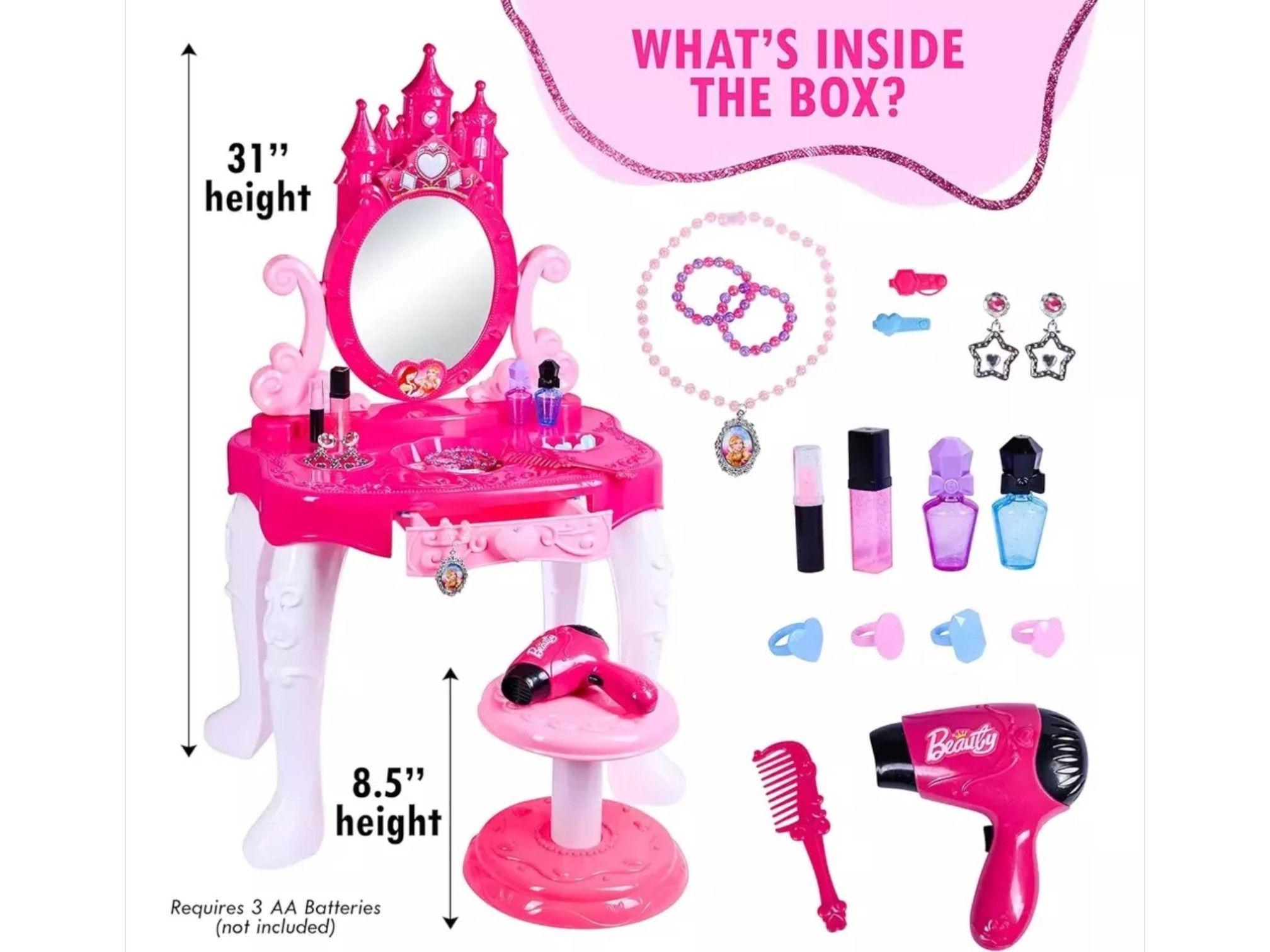 Juego Tocador De Niñas Con Espejo Accesorios De Princesa-1