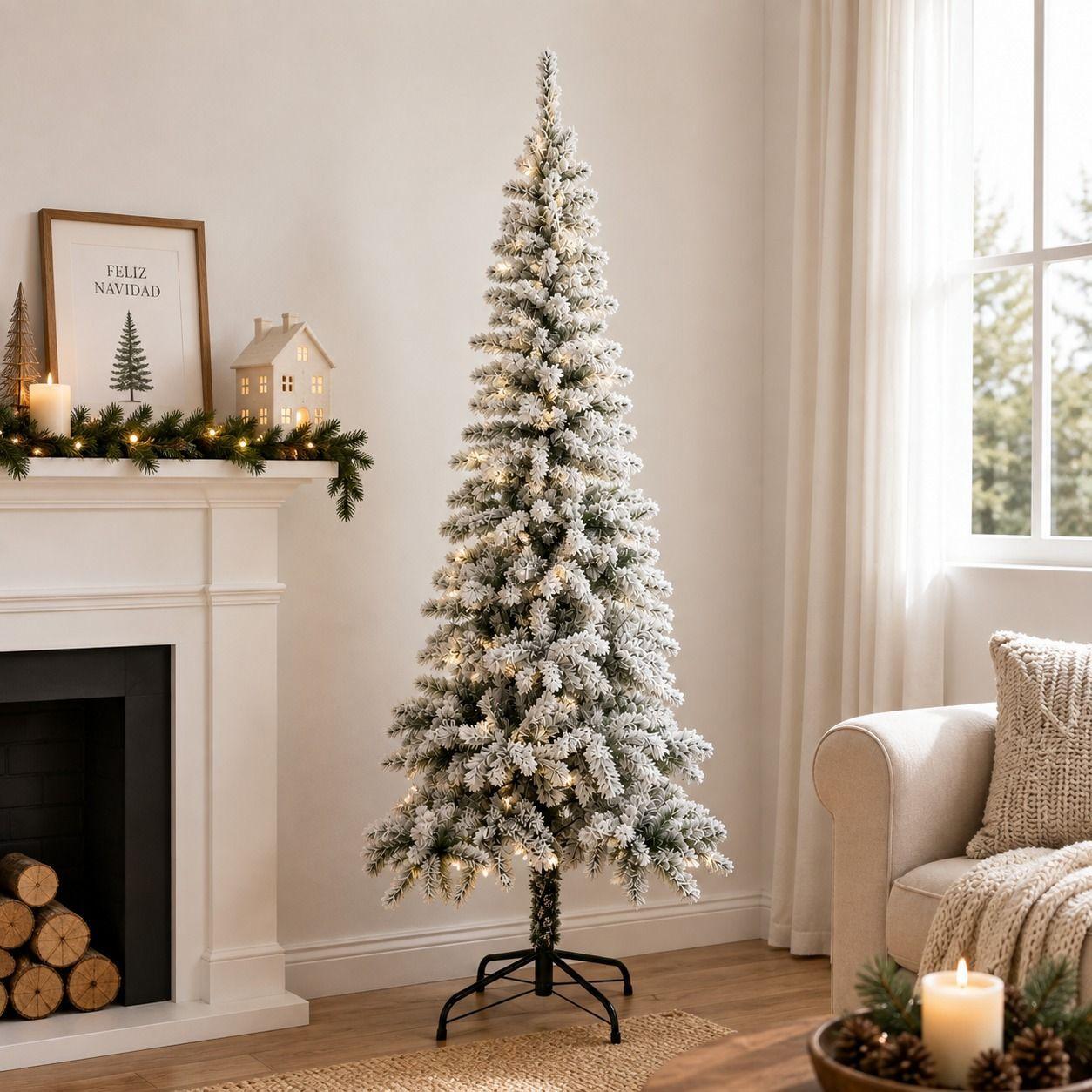 ARBOL DE NAVIDAD PINO NEVADO FRONDOSO 210 CM SDS54-2