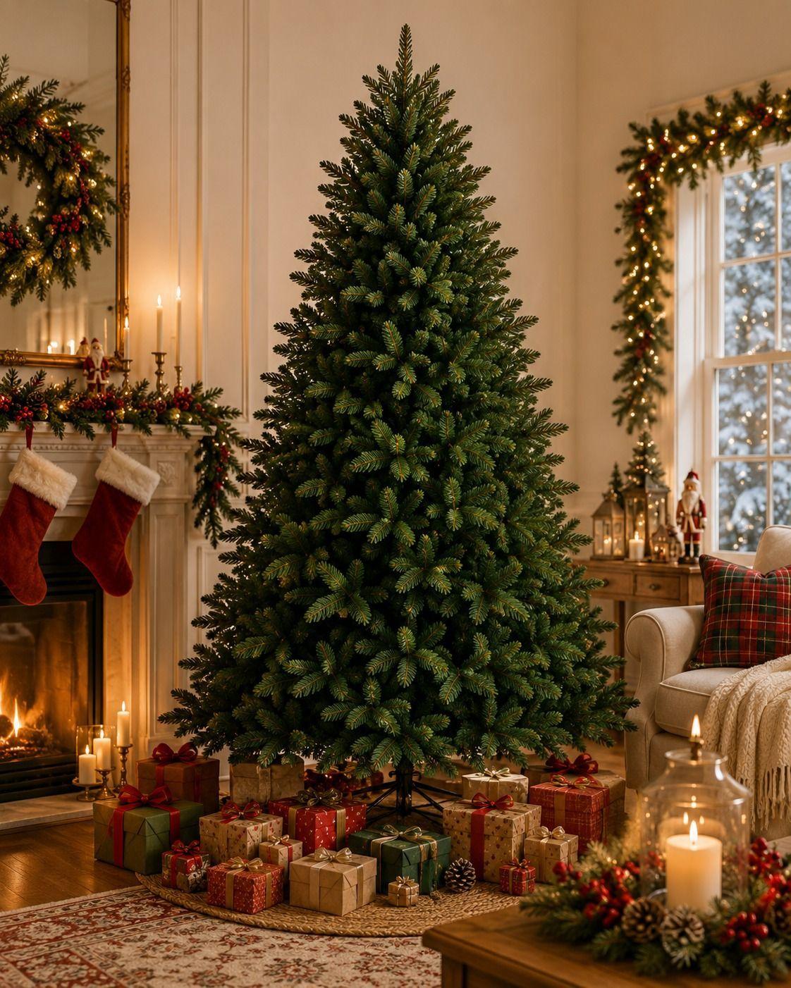 ARBOL DE NAVIDAD ARTIFICIAL HOJA REALISTA 210CM SDS51-2