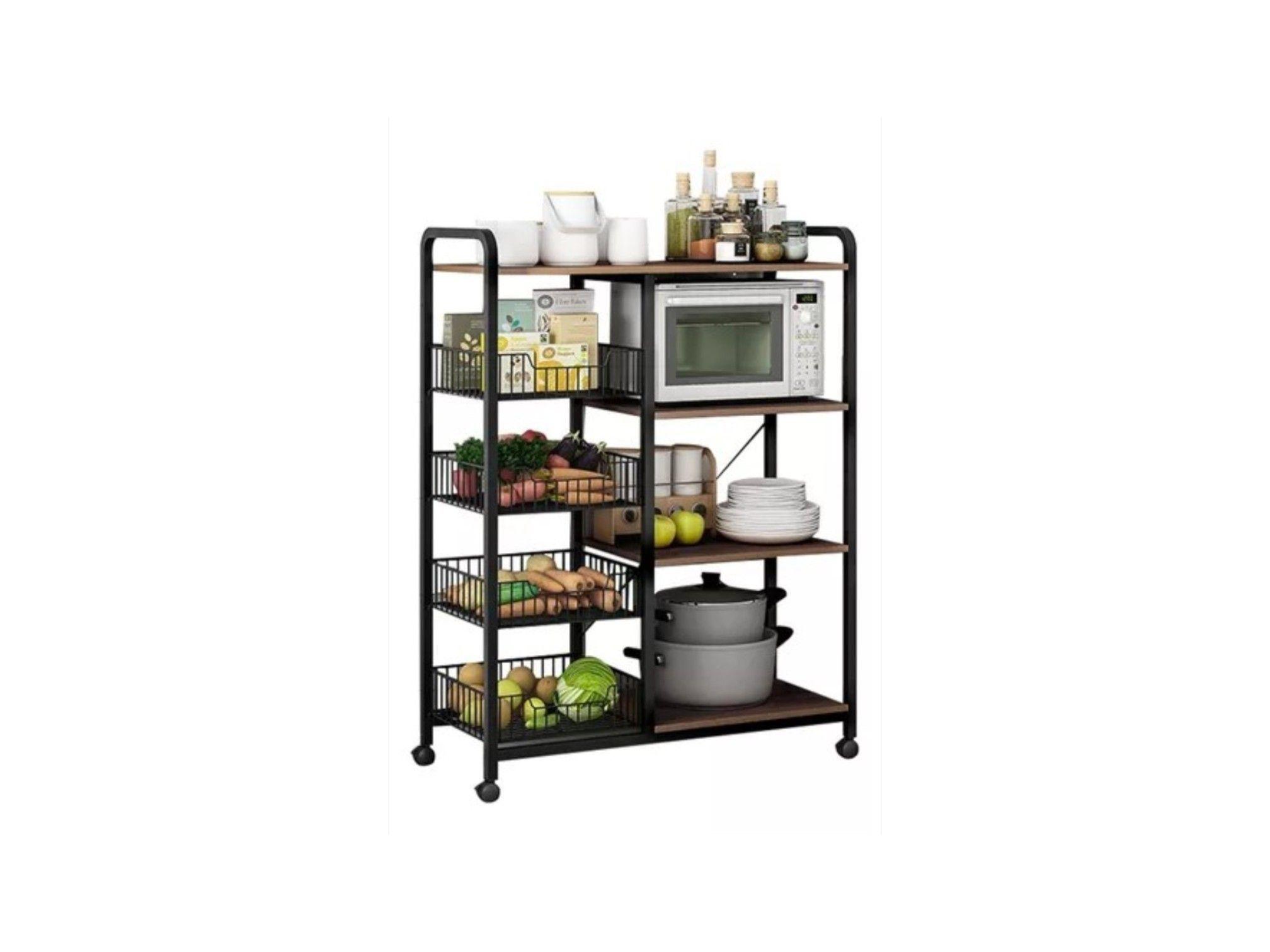 Mueble Organizador de Cocina Rack Estante con Ruedas-2