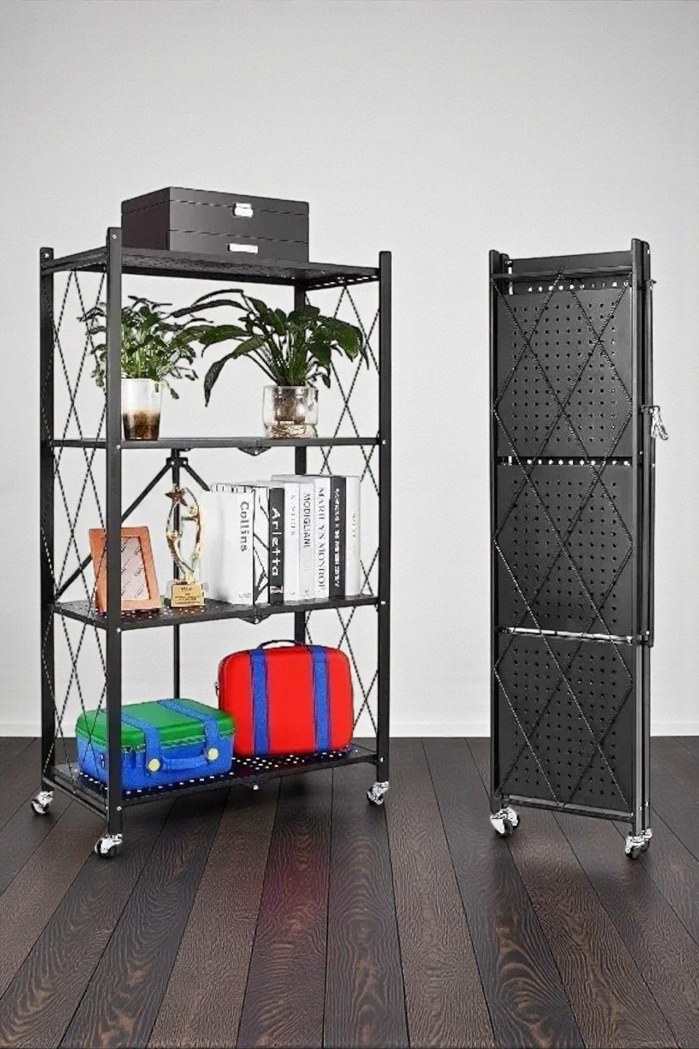 Estante Organizador Plegable Metálico Multiuso 4 Niveles-1