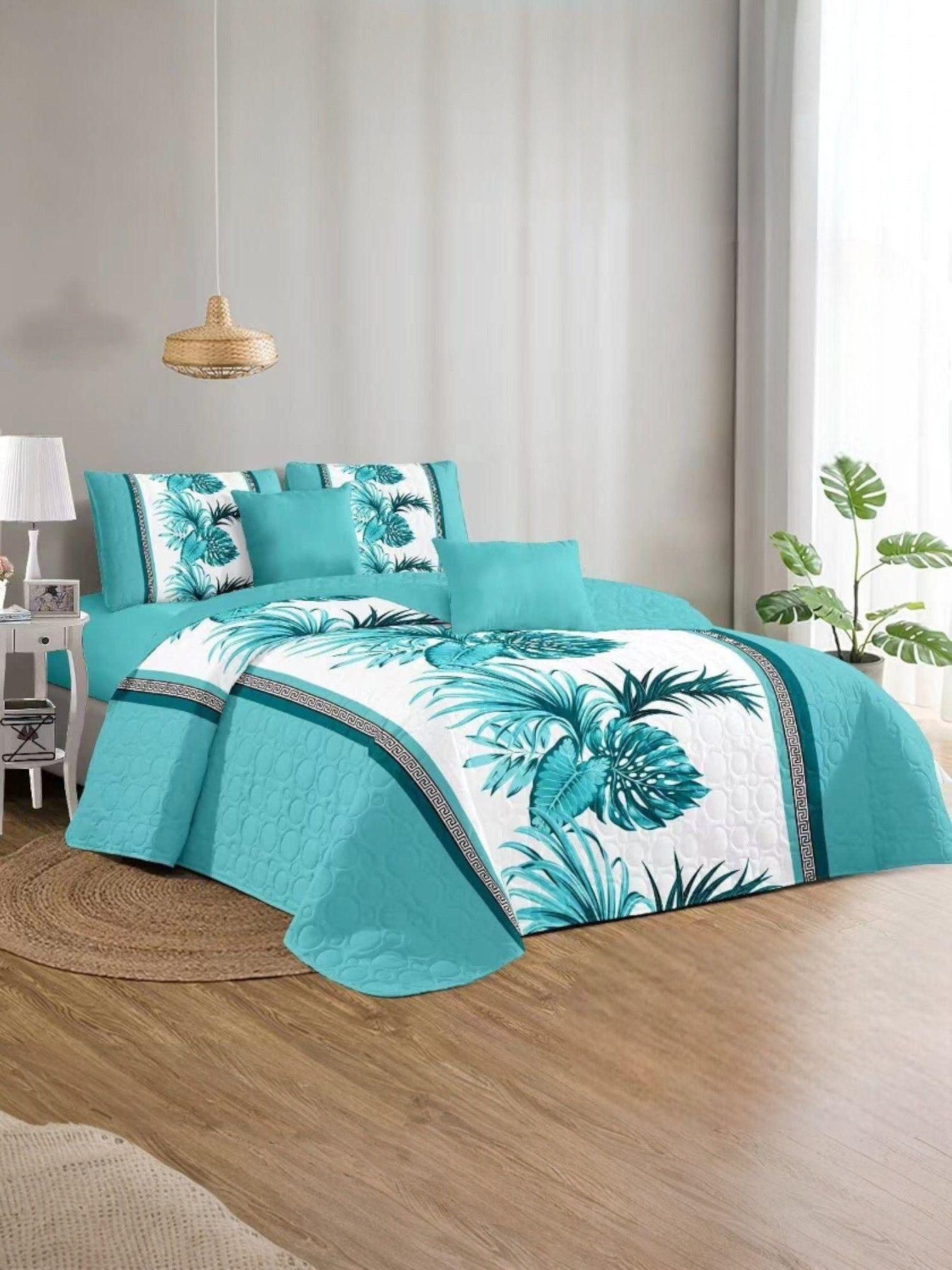 CUBRECAMA QUILT DE VERANO CON DISEÑO TF KING 18-1