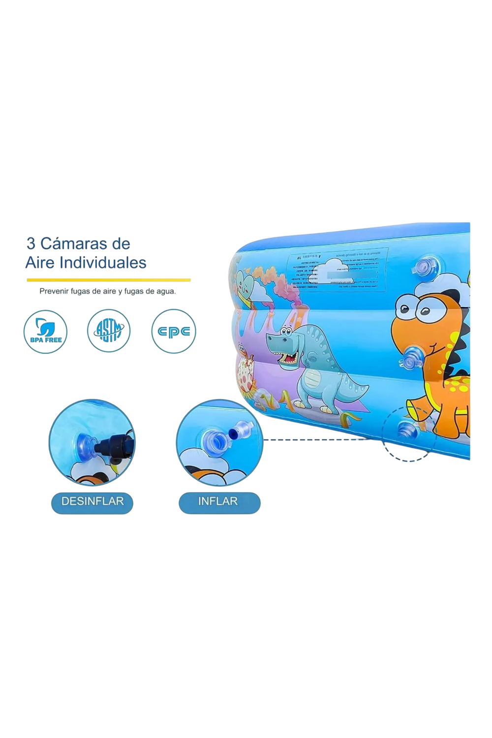 PISCINA INFLABLE PARA NINOS MEDIDAS 180X140X60 CM-3