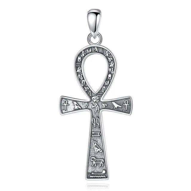 Colgante cruz egipcia ankh en plata fina 950-0