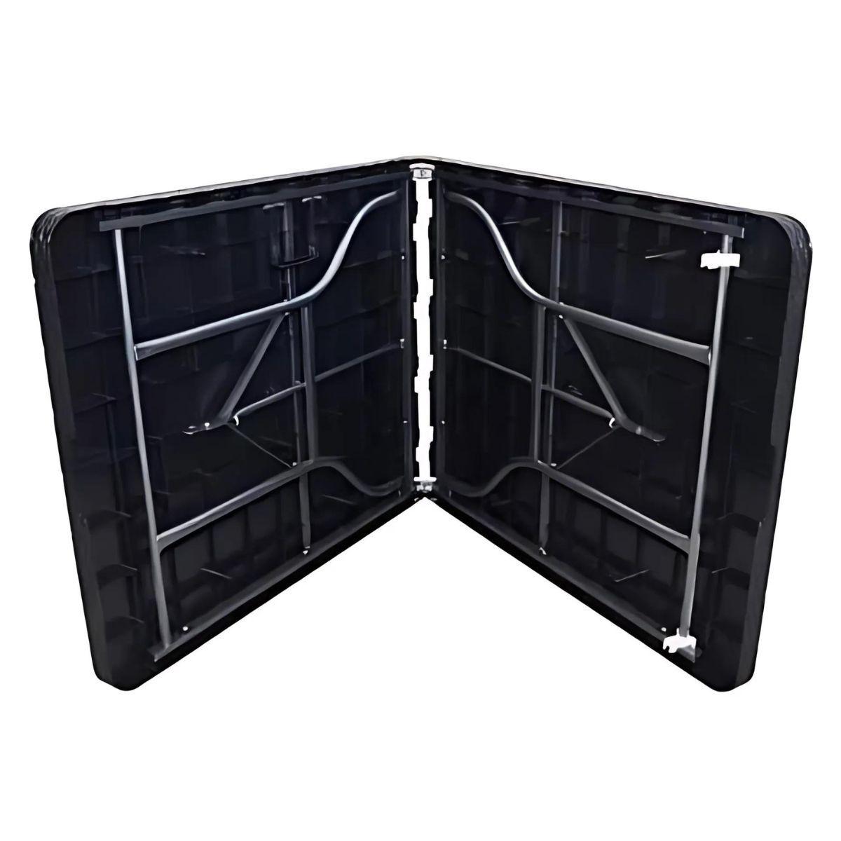 Mesa Plegable Maleta 180cm Negro Arma Fácil, Camping,-1