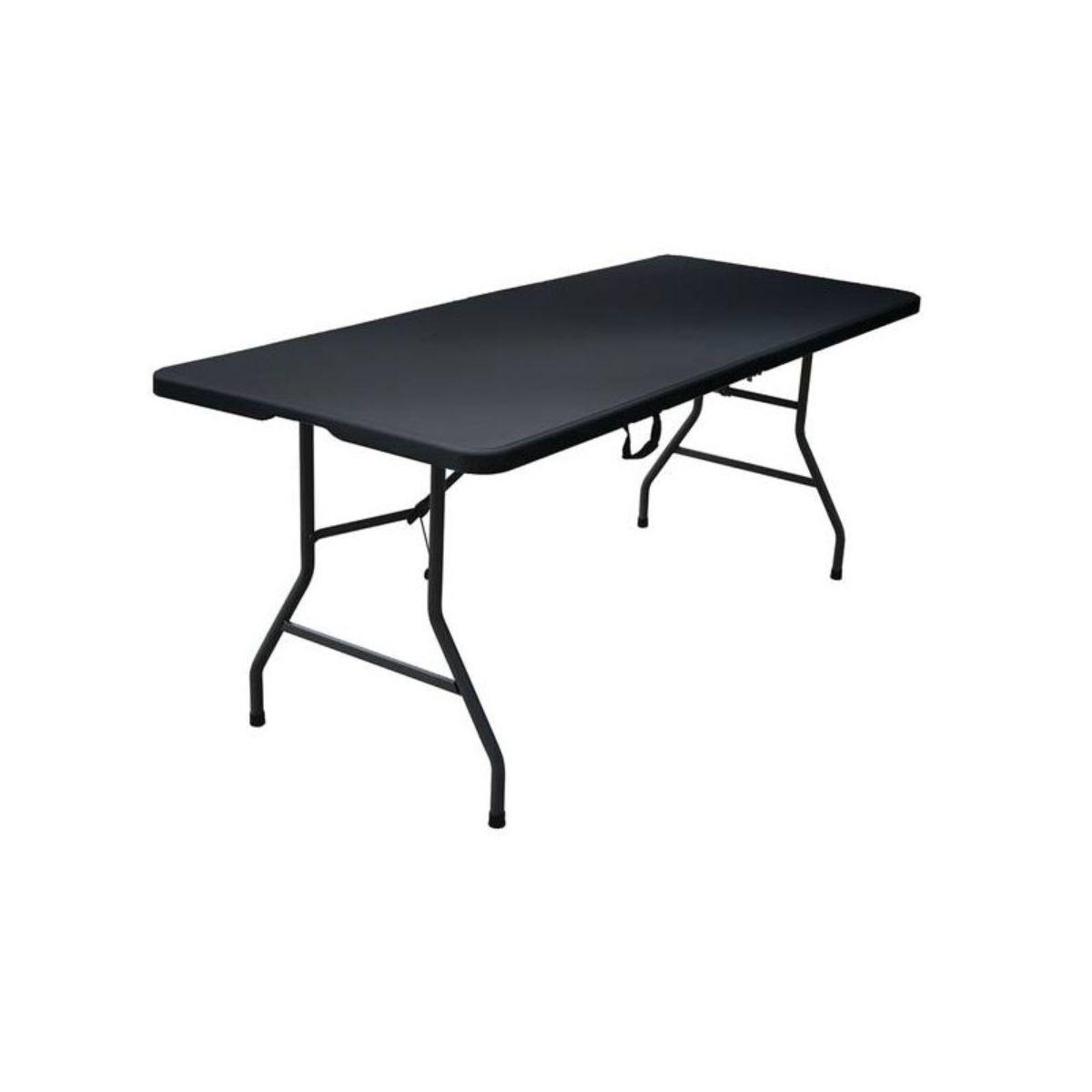 Mesa Plegable Maleta 180cm Negro Arma Fácil, Camping,-2