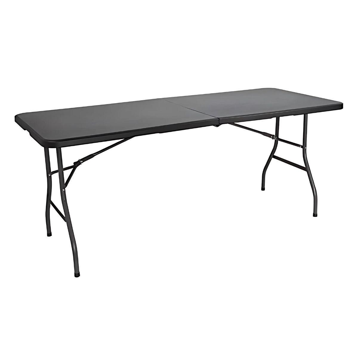 Mesa Plegable Maleta 180cm Negro Arma Fácil, Camping,-3