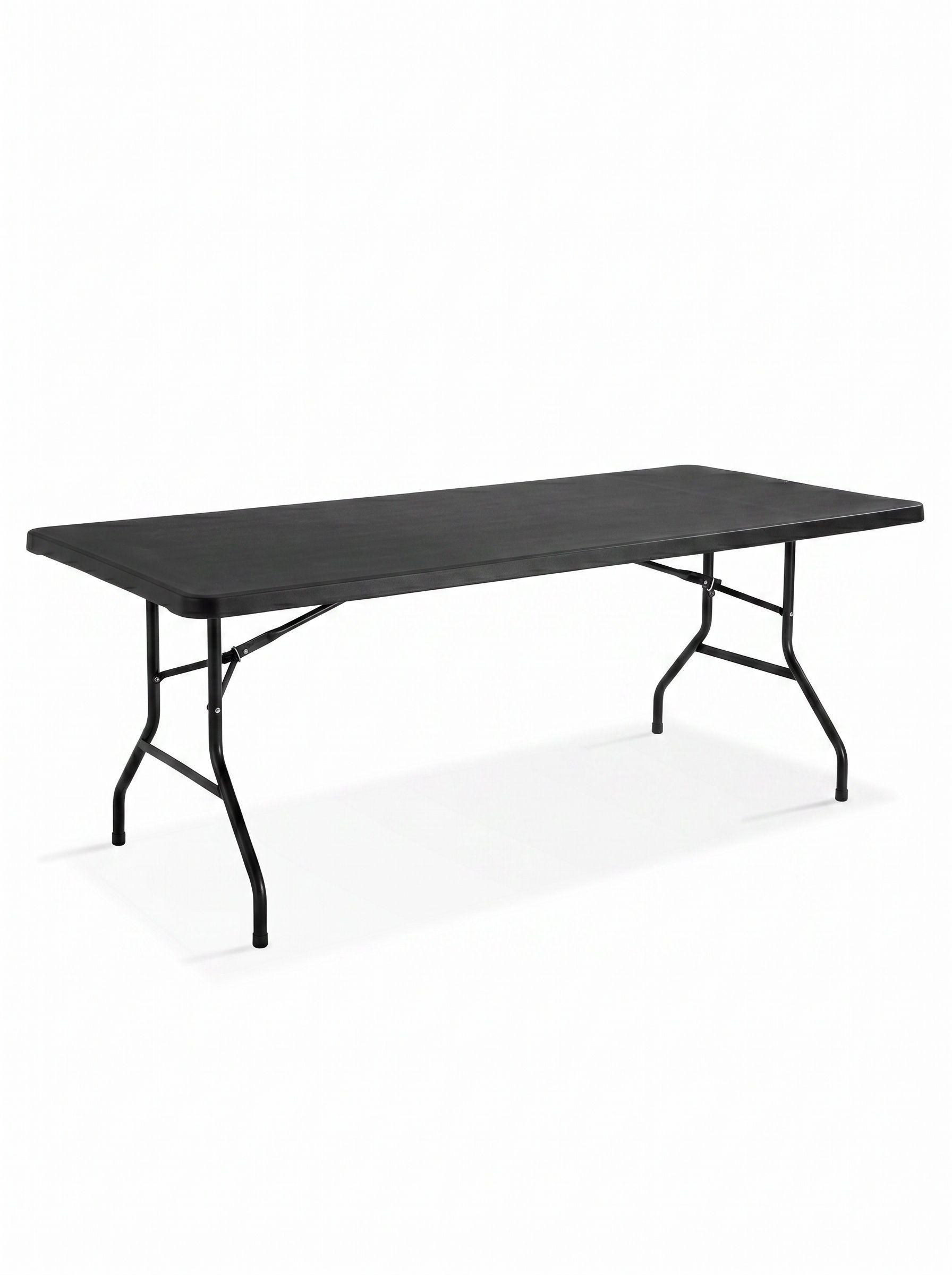 Mesa Plegable Maleta Negra 180cm-2