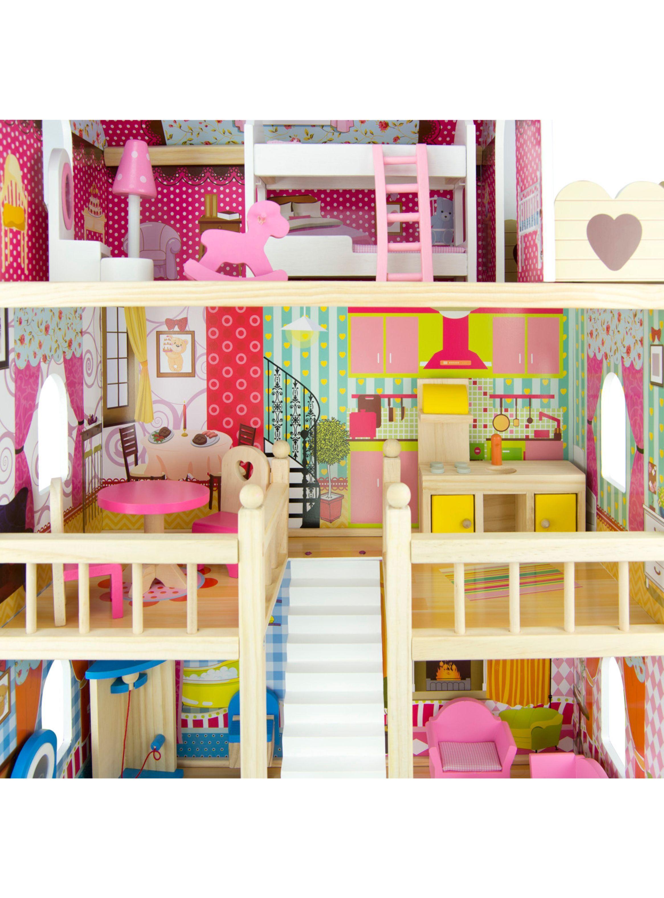 Casa Muñeca Madera 3 Pisos Juguete Niña Regalo-2