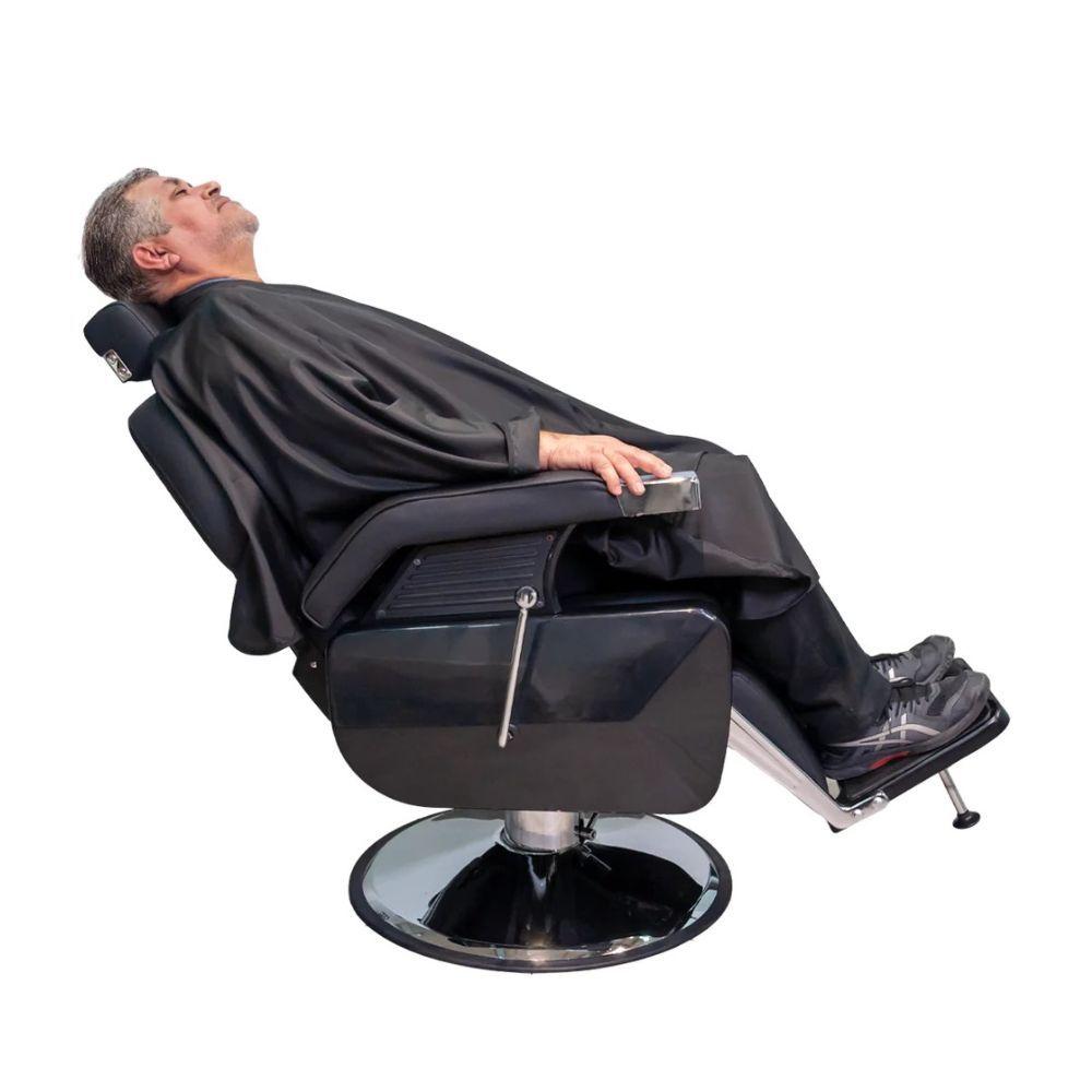 Sillon Barbero Peluqueria Pro Deluxe Inclinacion Regulable- NEGRO-2