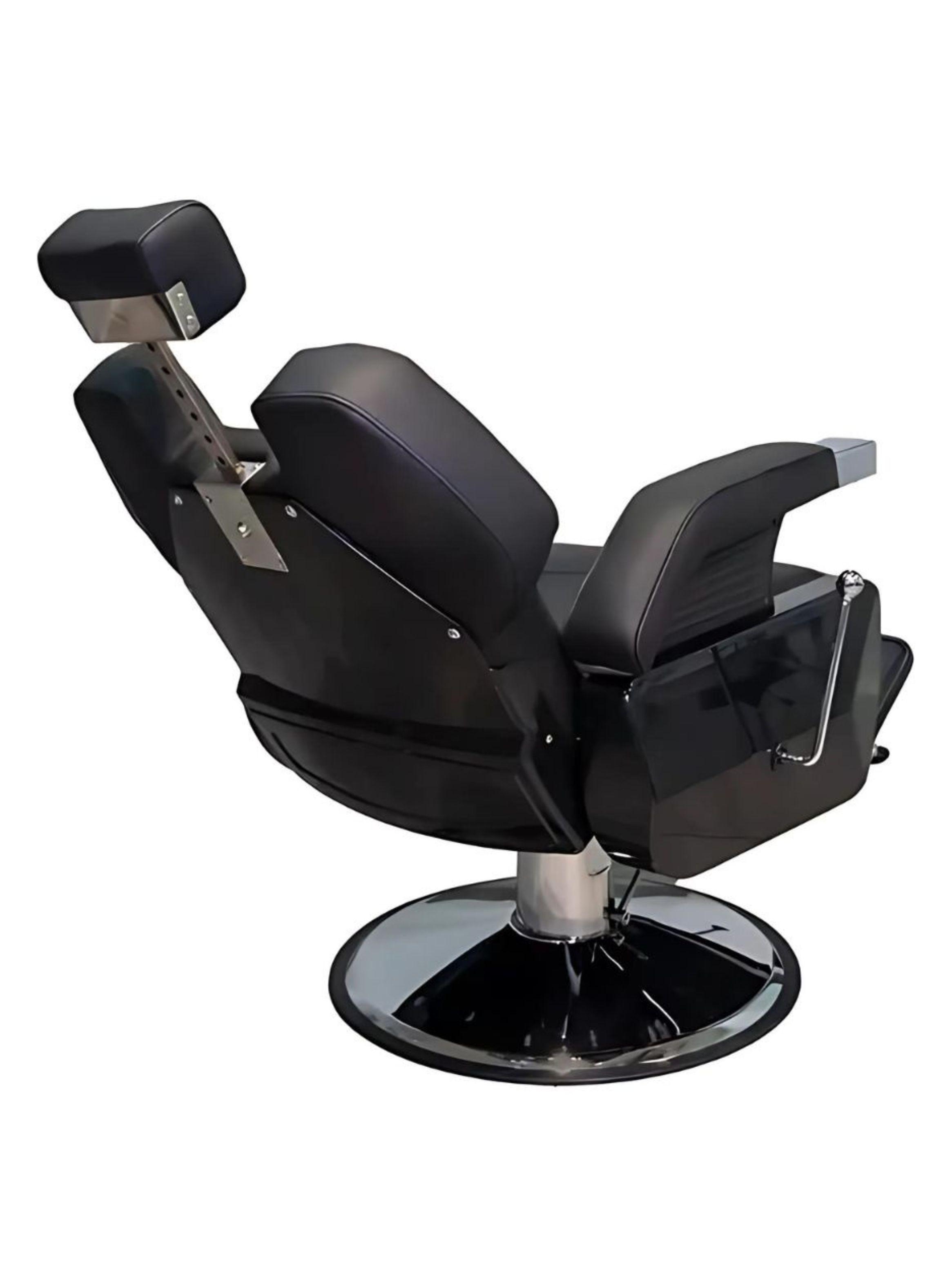 Sillon Barbero Peluqueria Pro Deluxe Inclinacion Regulable- NEGRO-2