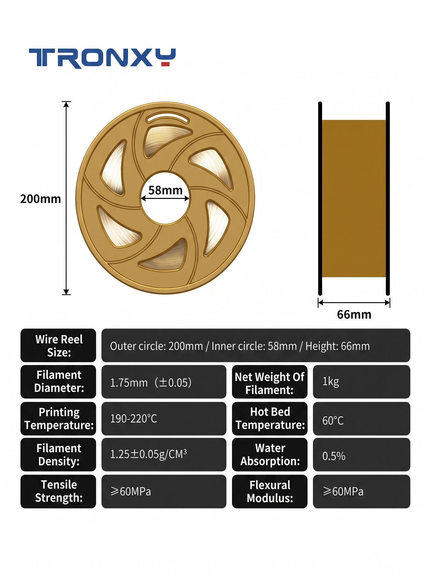 Filamento Pla High Speed Tronxy- Natural-2
