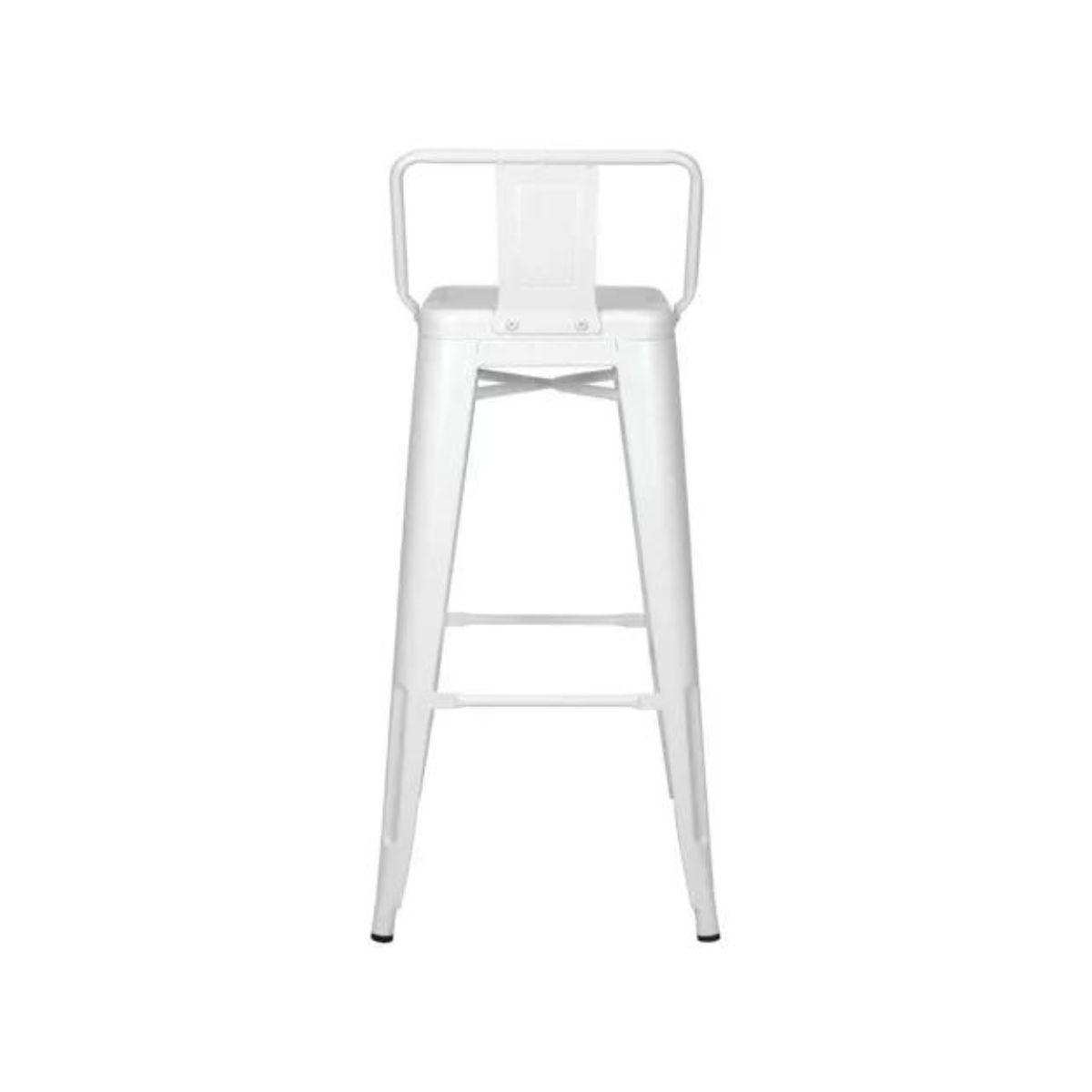 Pack 4 Pisos Taburetes Tolix, 77 Cm Respaldo Bajo- Blanco-2