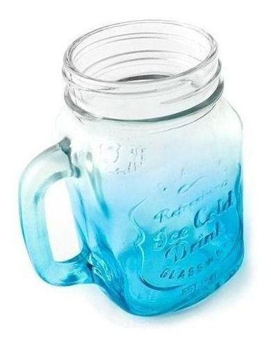 Pack Dispensador + 4 Jarros Vidrio Ice Cold Drink Jars,retro-2